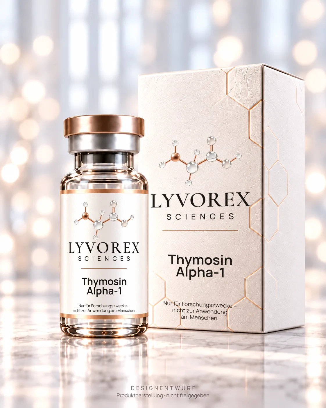 Thymosin Alpha-1 – Glasfläschchen und Schachtel